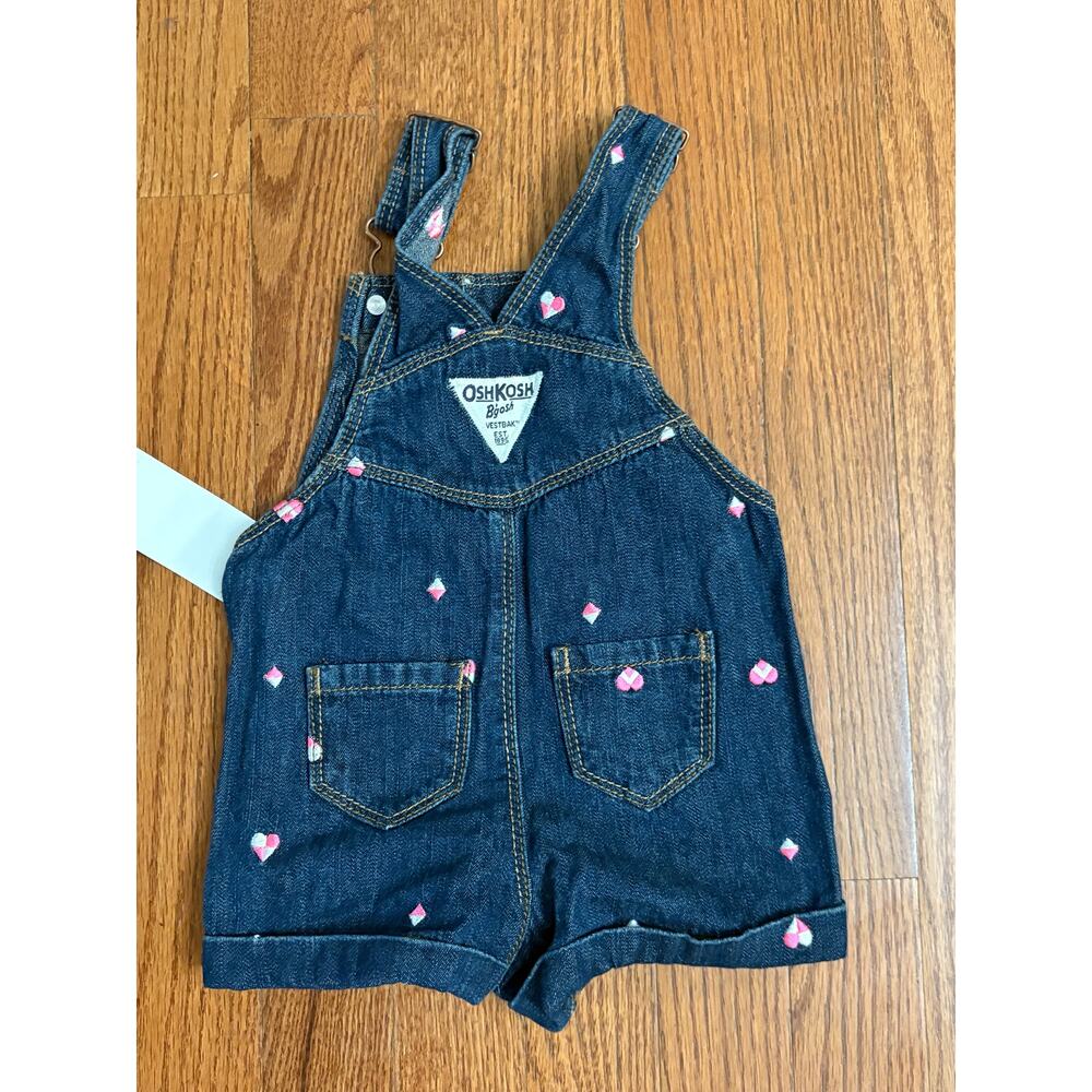 Oshkosh B'gosh‎ Denim Overalls Childs Babies Size 6M NWT - Picture 2 of 5
